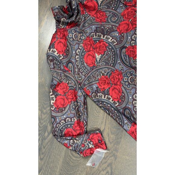 NEW Vintage Rose Print Blouse High neck by JH Collectables 100% Rayon~ sz 6 S - Picture 7 of 7